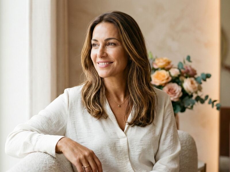 Mulher sorridente na Clínica Mulher